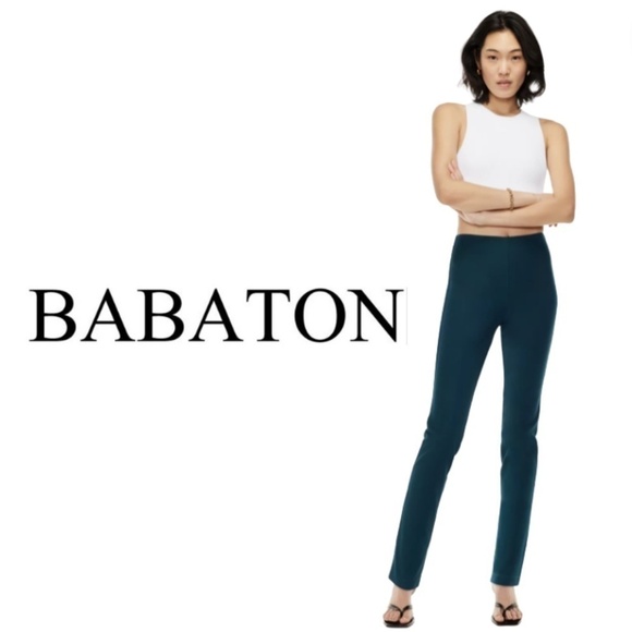 BABATON Embody Pant Mid-Rise Slim Pants - Black - Size Small - Picture 1 of 16